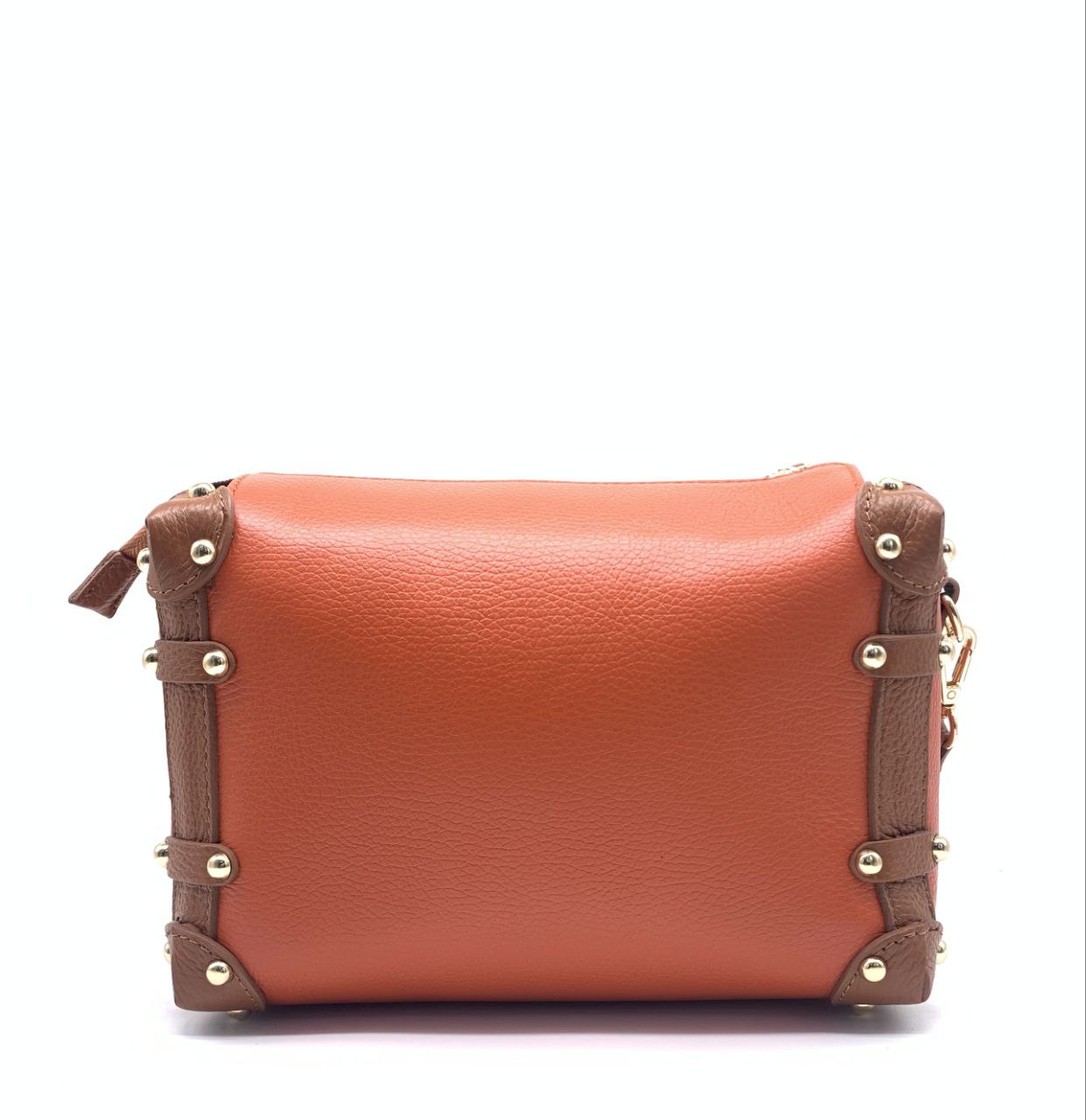 Studded Trunk Crossbody — Genuine Leather