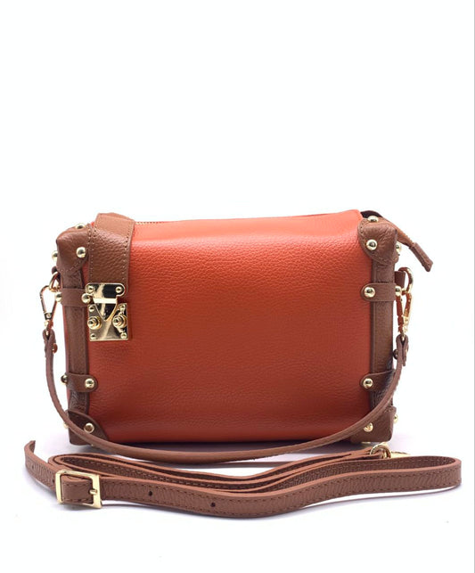 Studded Trunk Crossbody — Genuine Leather