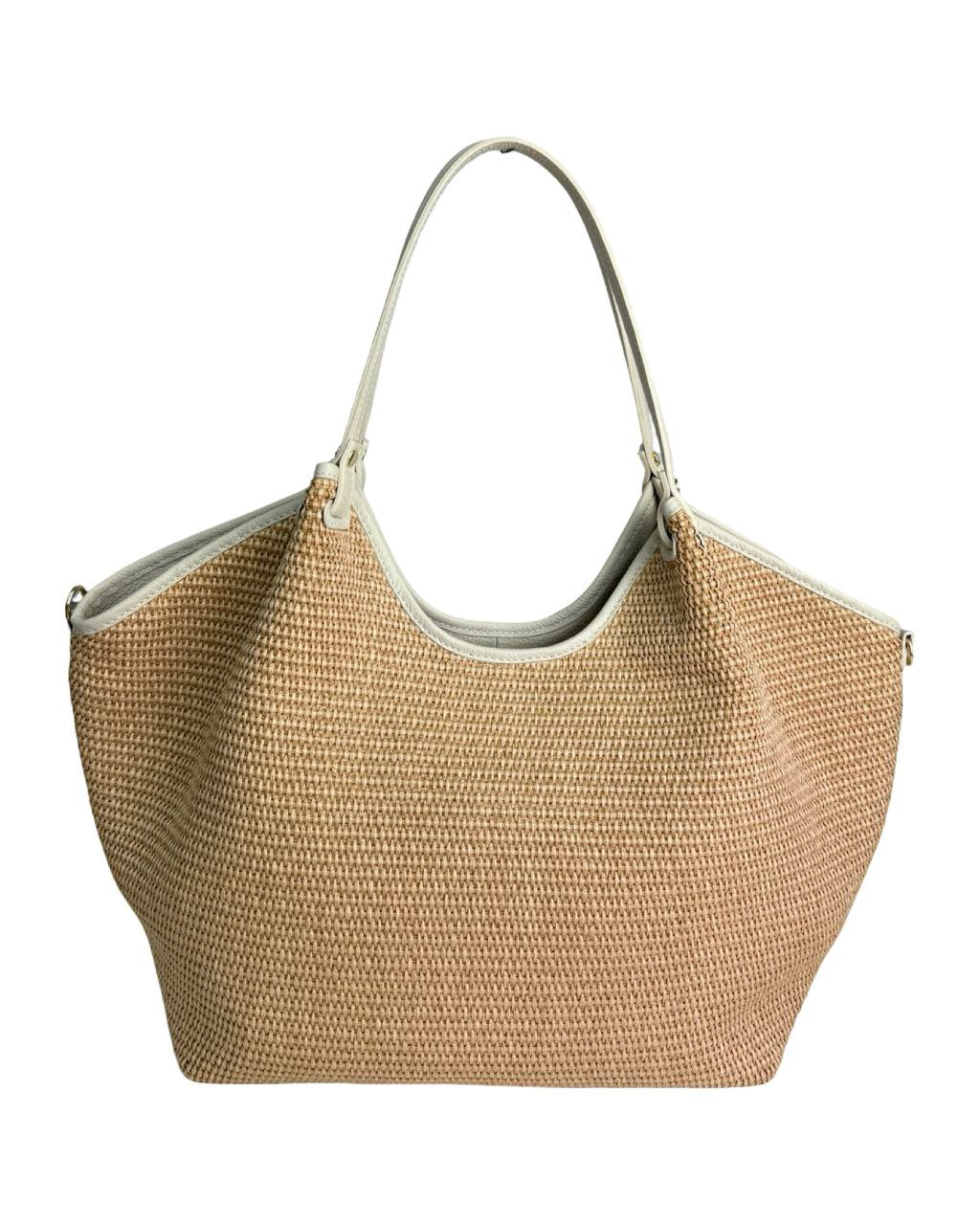 Raffia & Italian Leather Bag — Handmade