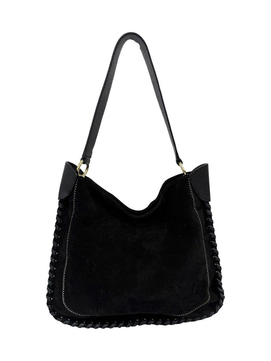 Italian Leather Shoulder Bag with Hand-Stitched Details by Modex™
