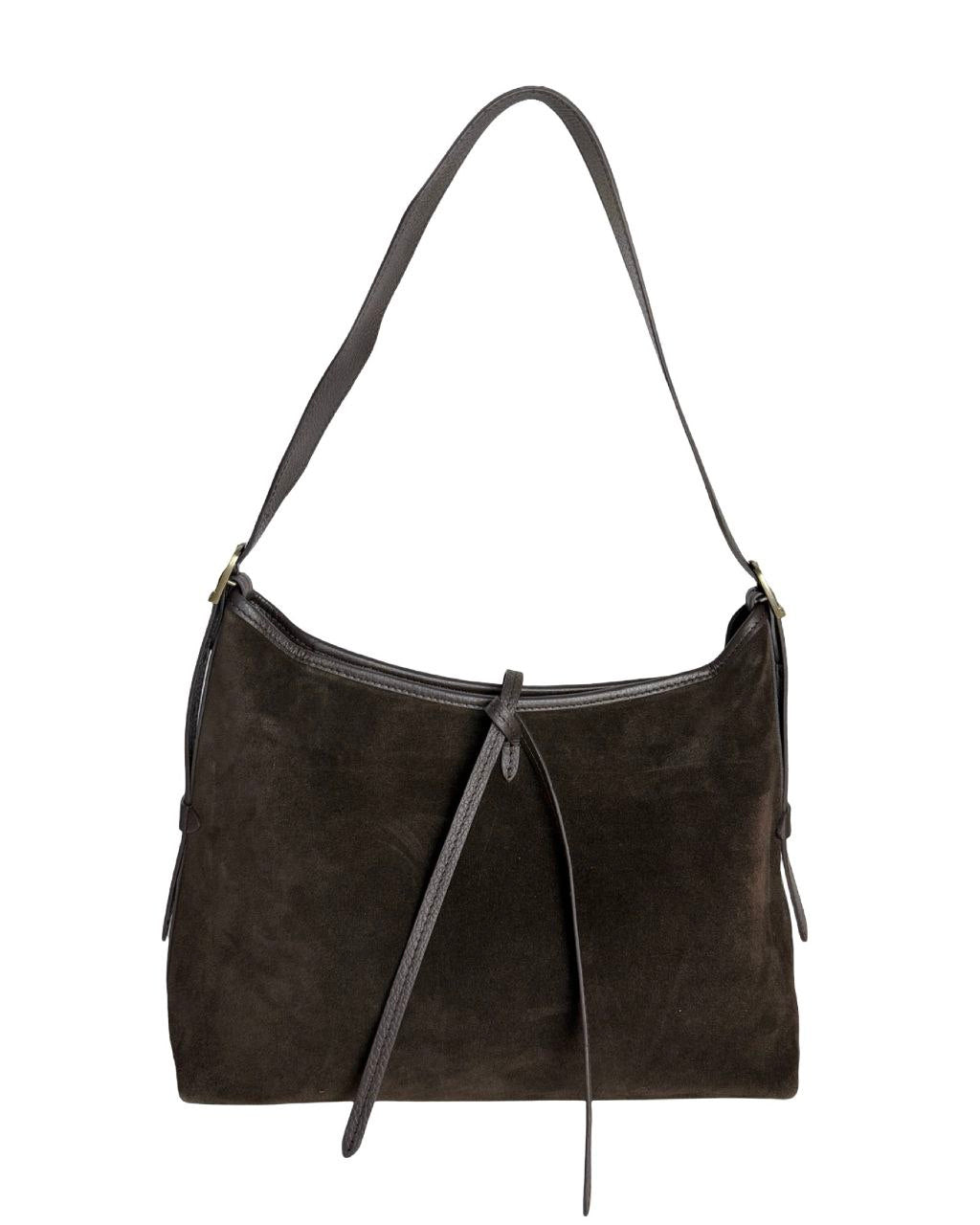 Structured Italian Leather Shoulder Bag with Adjustable Strap by Modex™