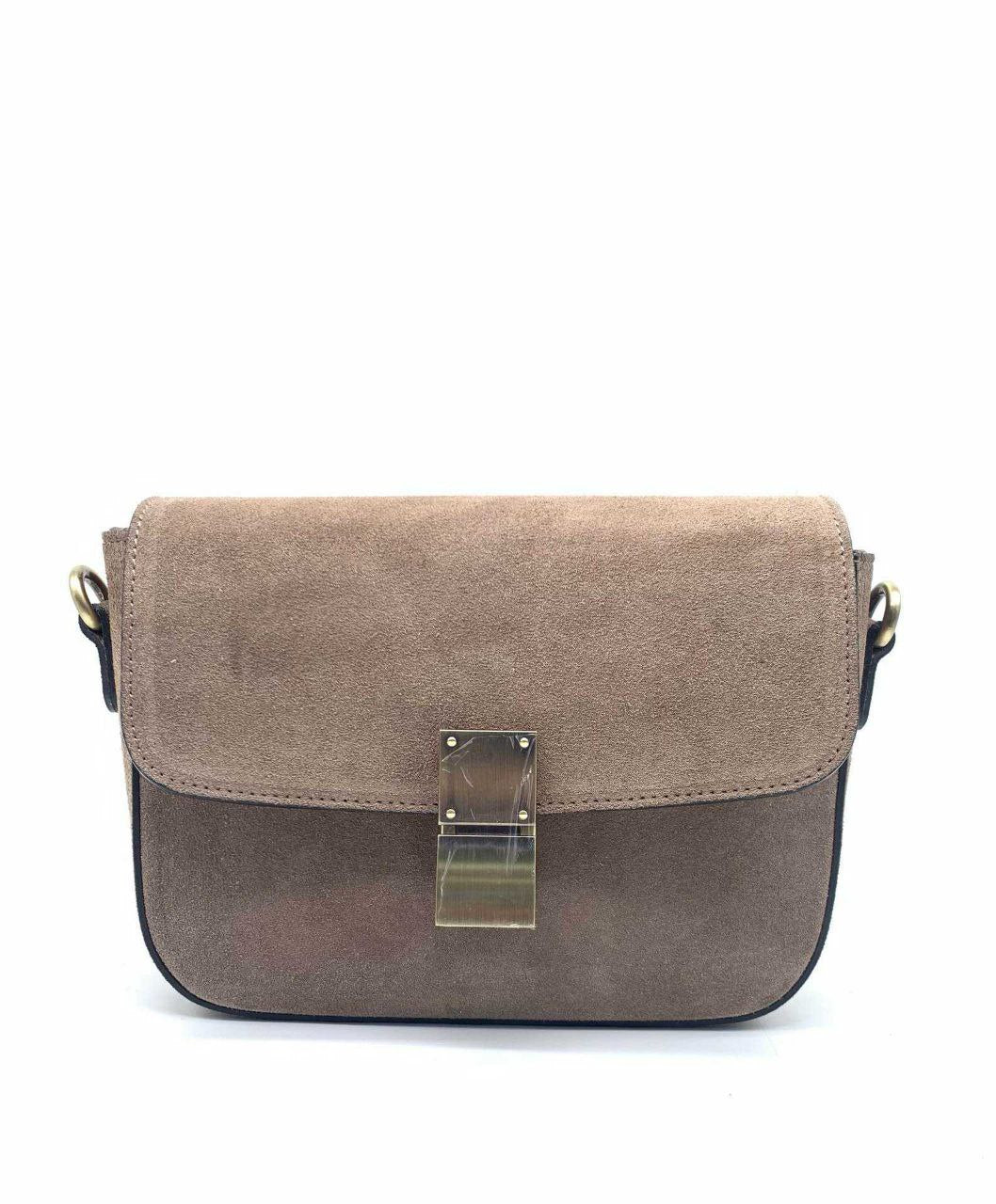 Italian Leather Crossbody with Metal Lock — Modex™