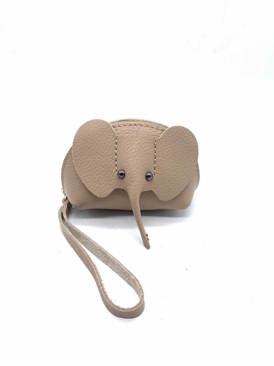 Italian Leather Elephant Coin Purse Wristlet by Modex™