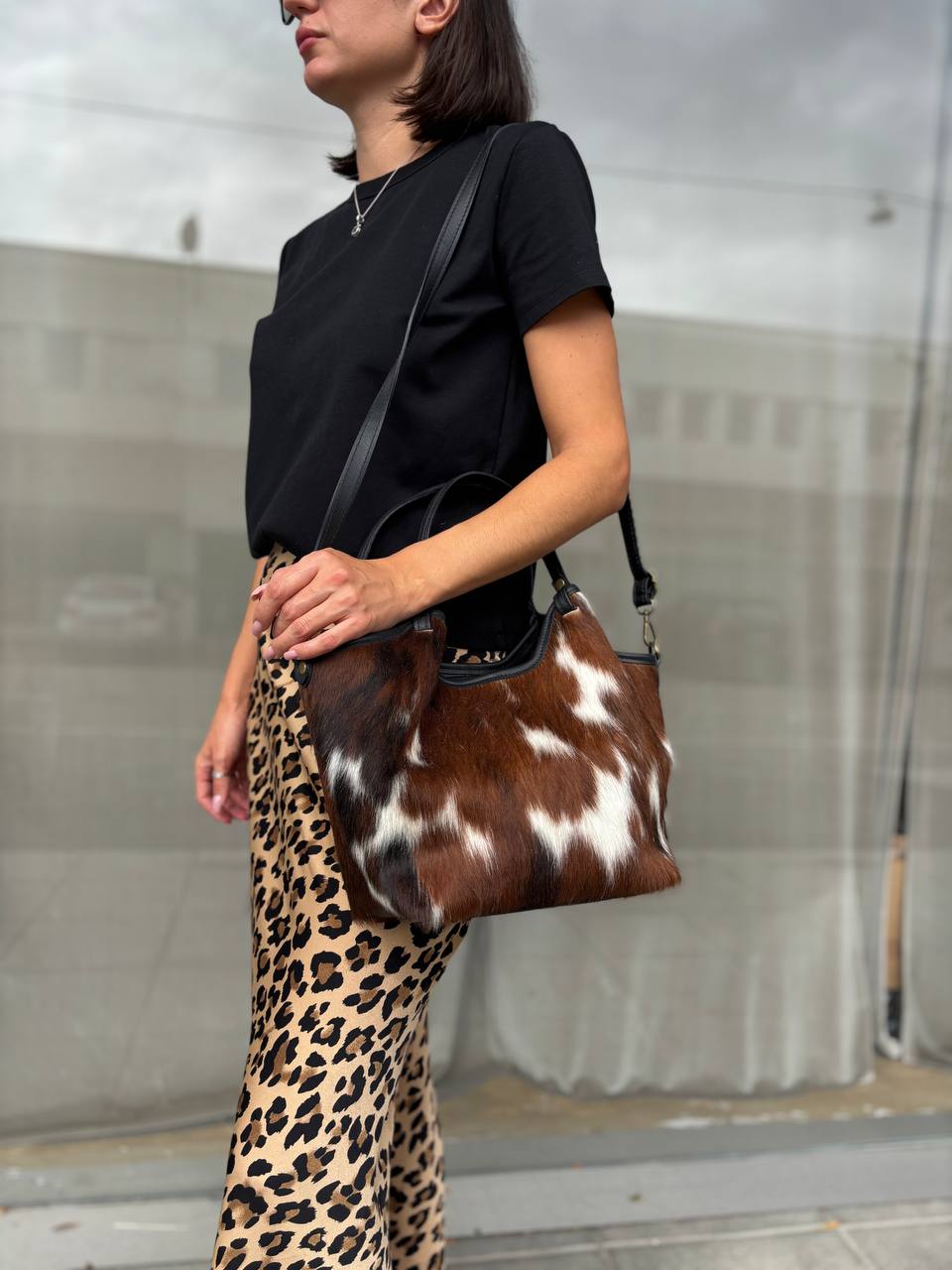 Hair-On Italian Leather Tote — Statement Luxury