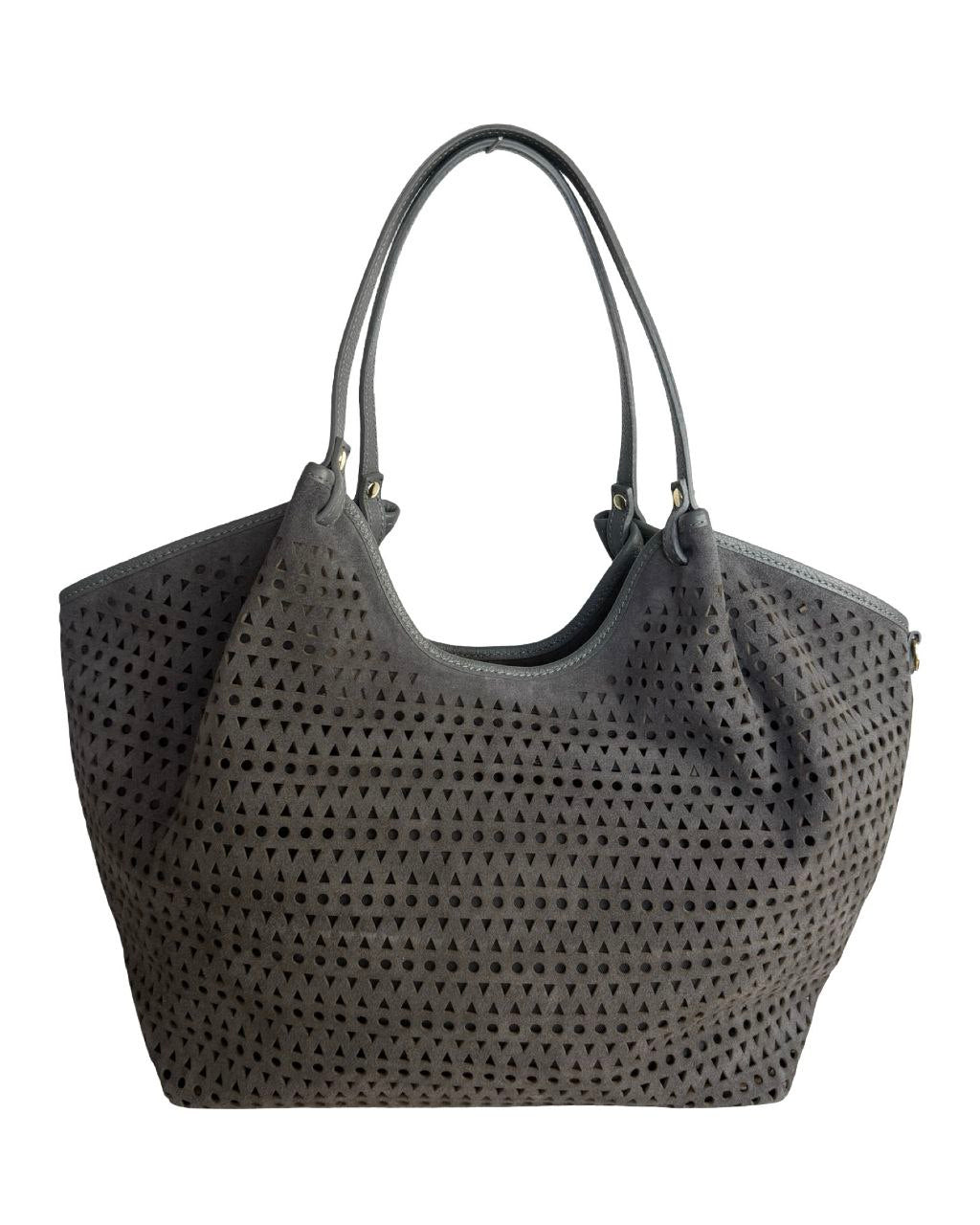 Perforated Suede Tote — Made in Italy