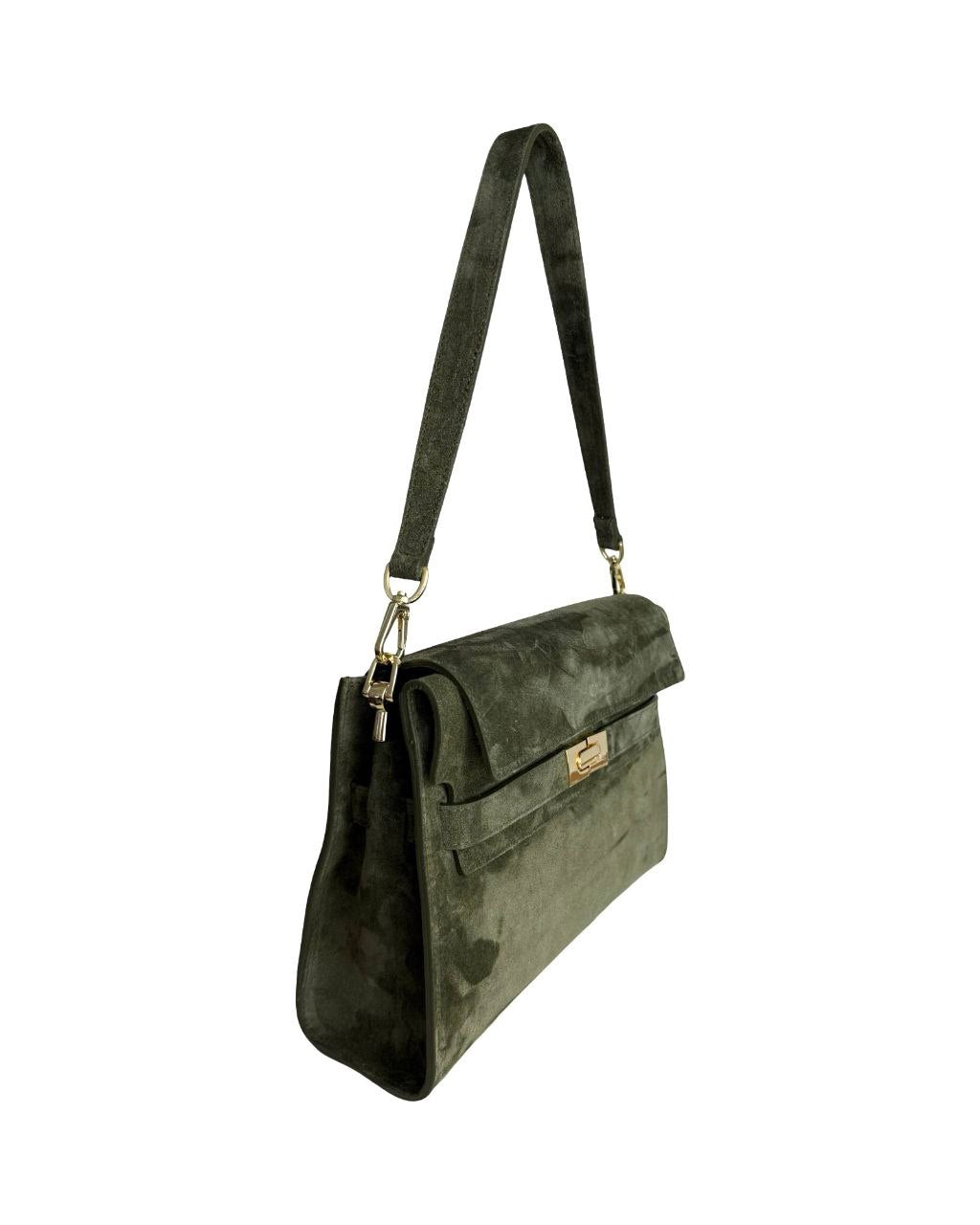Italian Suede Shoulder/Clutch — refined and versatile