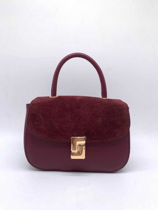 Top-Handle Suede-Flap Bag