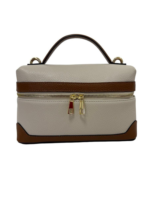 Compact Leather Top-Handle Crossbody