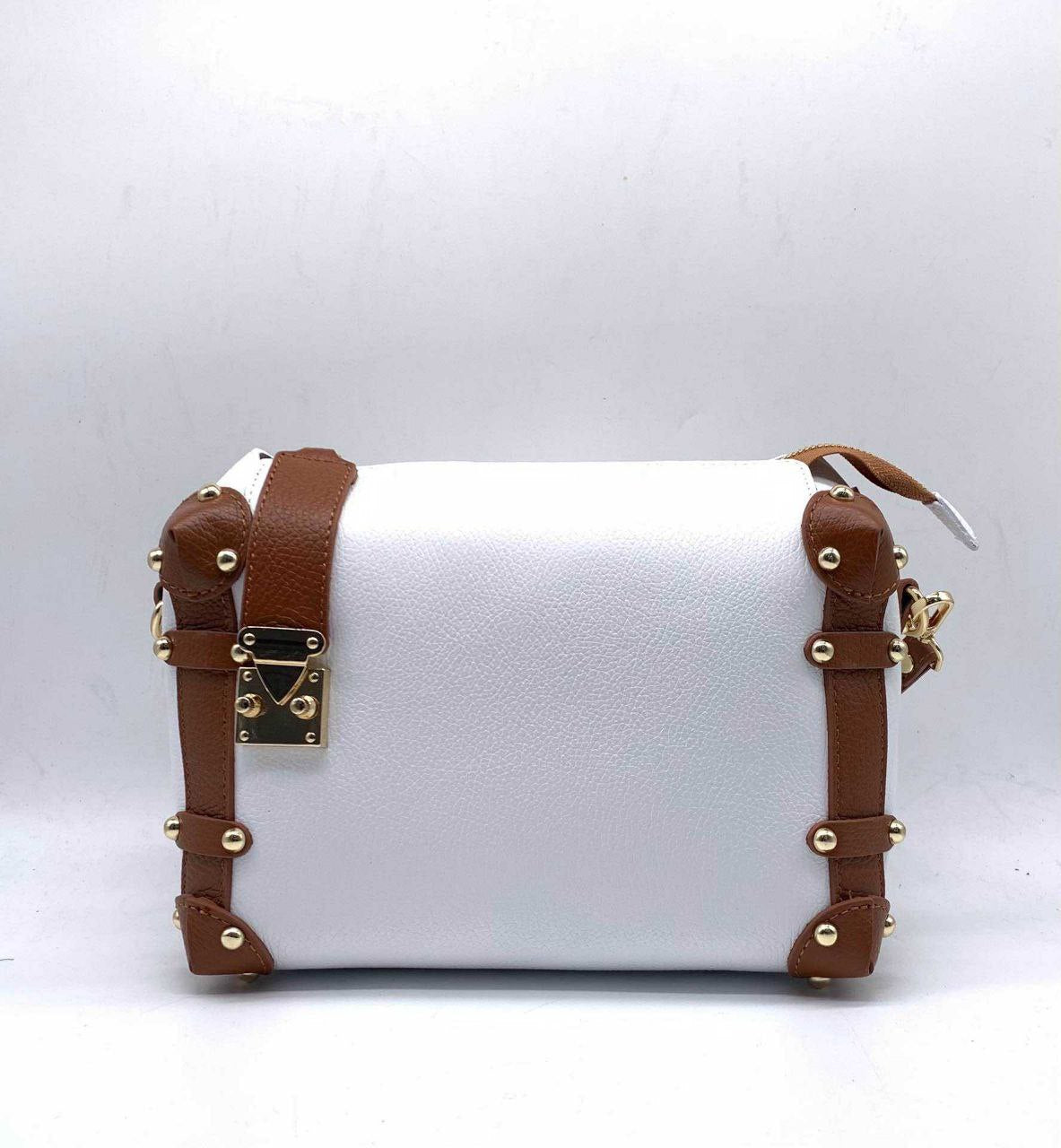 Studded Trunk Crossbody — Genuine Leather