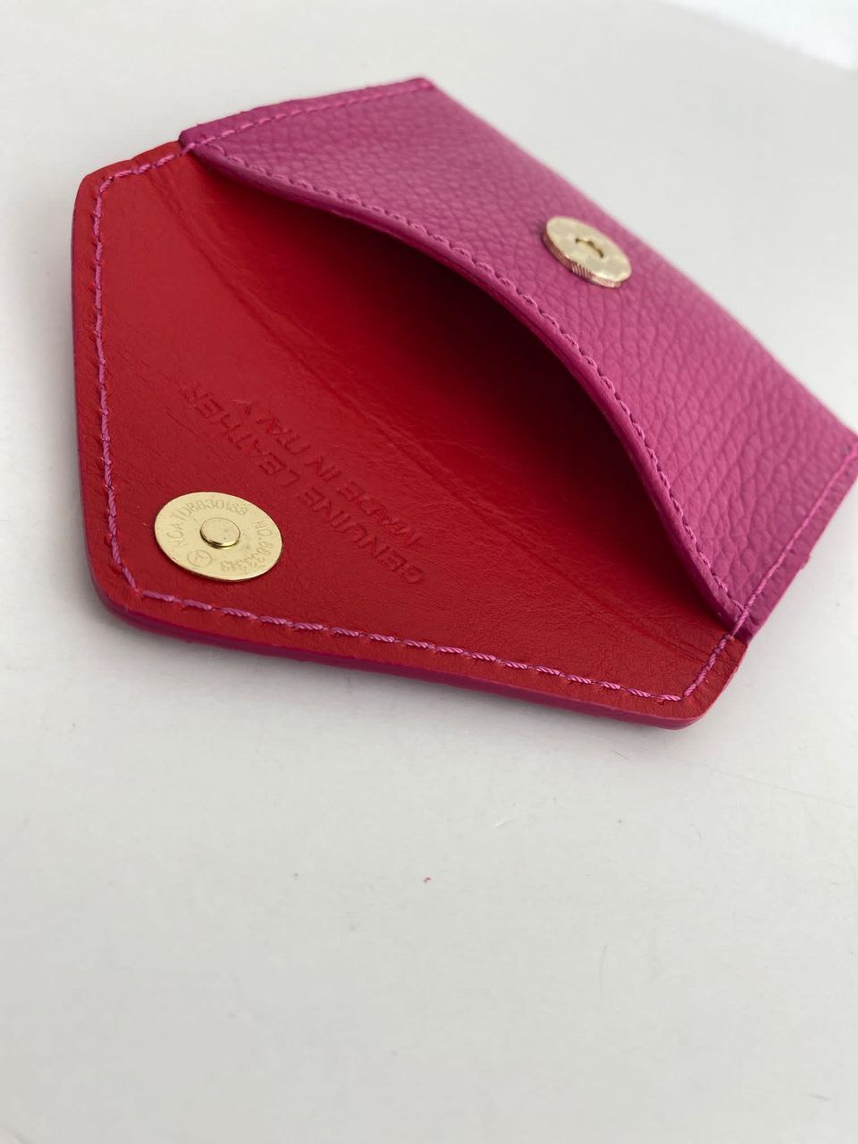 Mini Envelope Card Holder — Genuine Leather