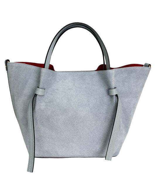 Elegant Suede &amp; Genuine Leather Bag – Premium Italian Quality