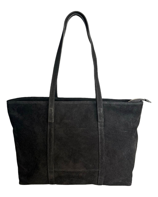 Italian Suede Shopper — spacious & lightweight