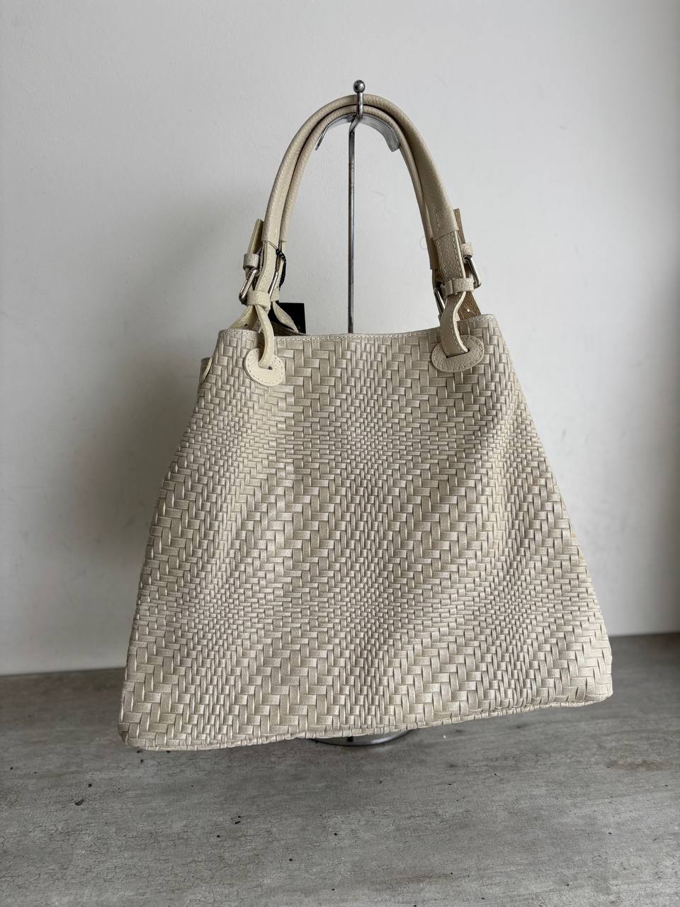 Woven Leather Tote