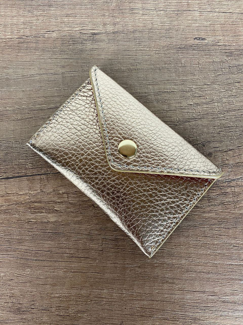 Mini Envelope Card Holder — Genuine Leather