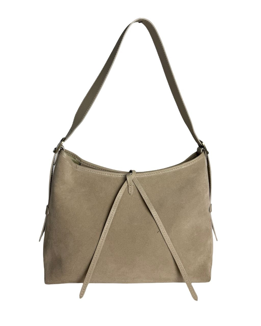 Structured Italian Leather Shoulder Bag with Adjustable Strap by Modex™