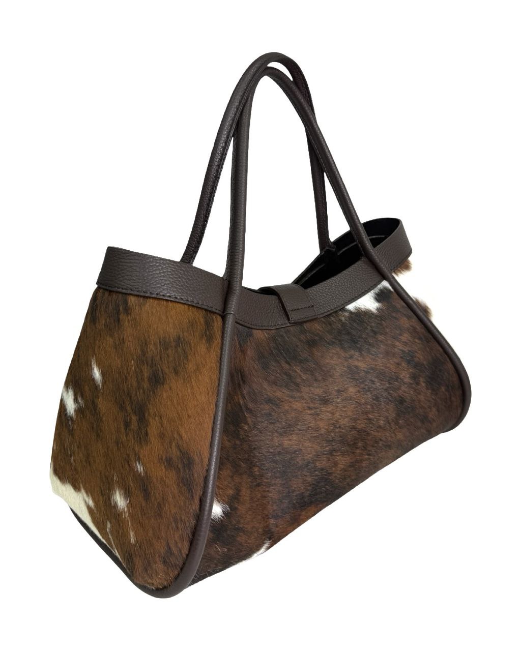 Cowhide Hair-On Leather Tote — each piece is one-of-a-kind