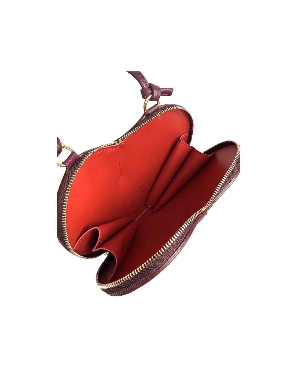 Heart-Shaped Suede Mini Bag