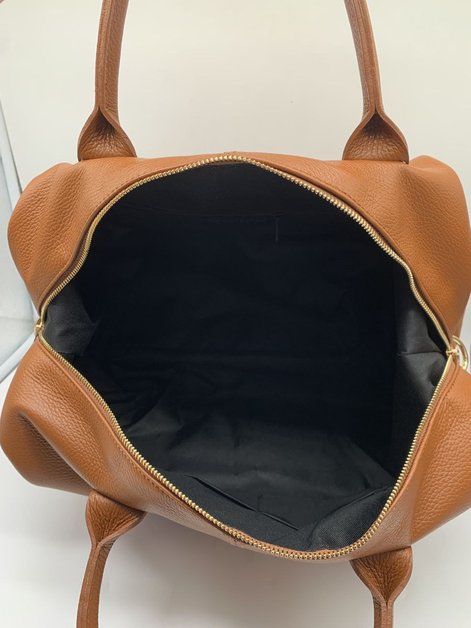 Leather Weekender Duffel with Shoulder Strap