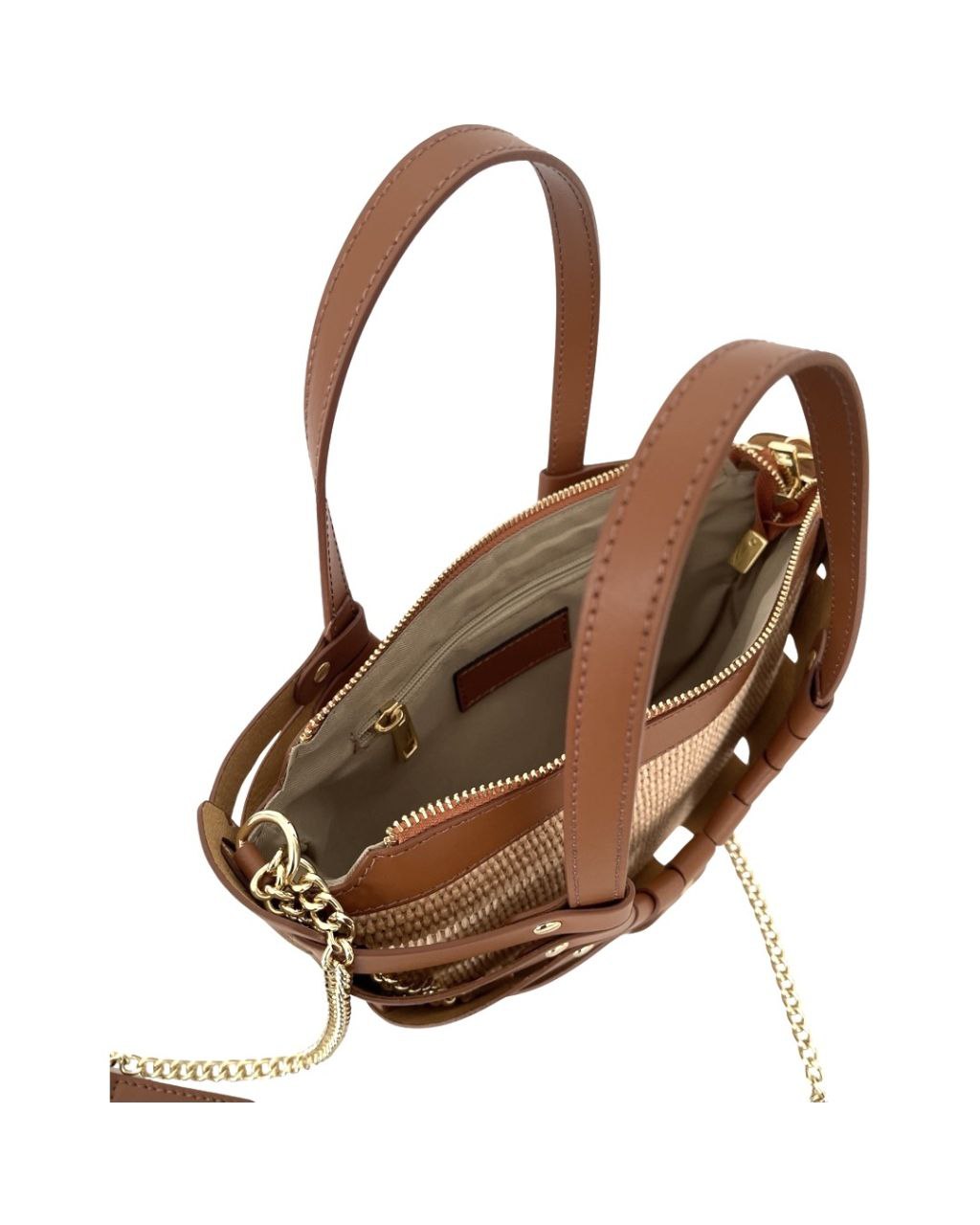 Premium Leather and Raffia Handbag – Made in Italy