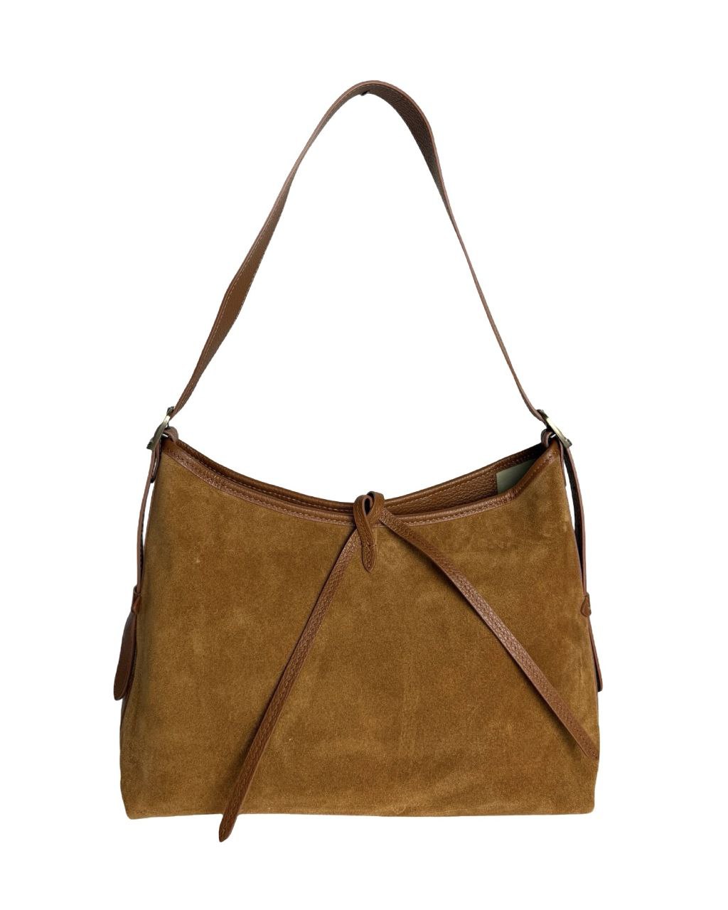 Structured Italian Leather Shoulder Bag with Adjustable Strap by Modex™