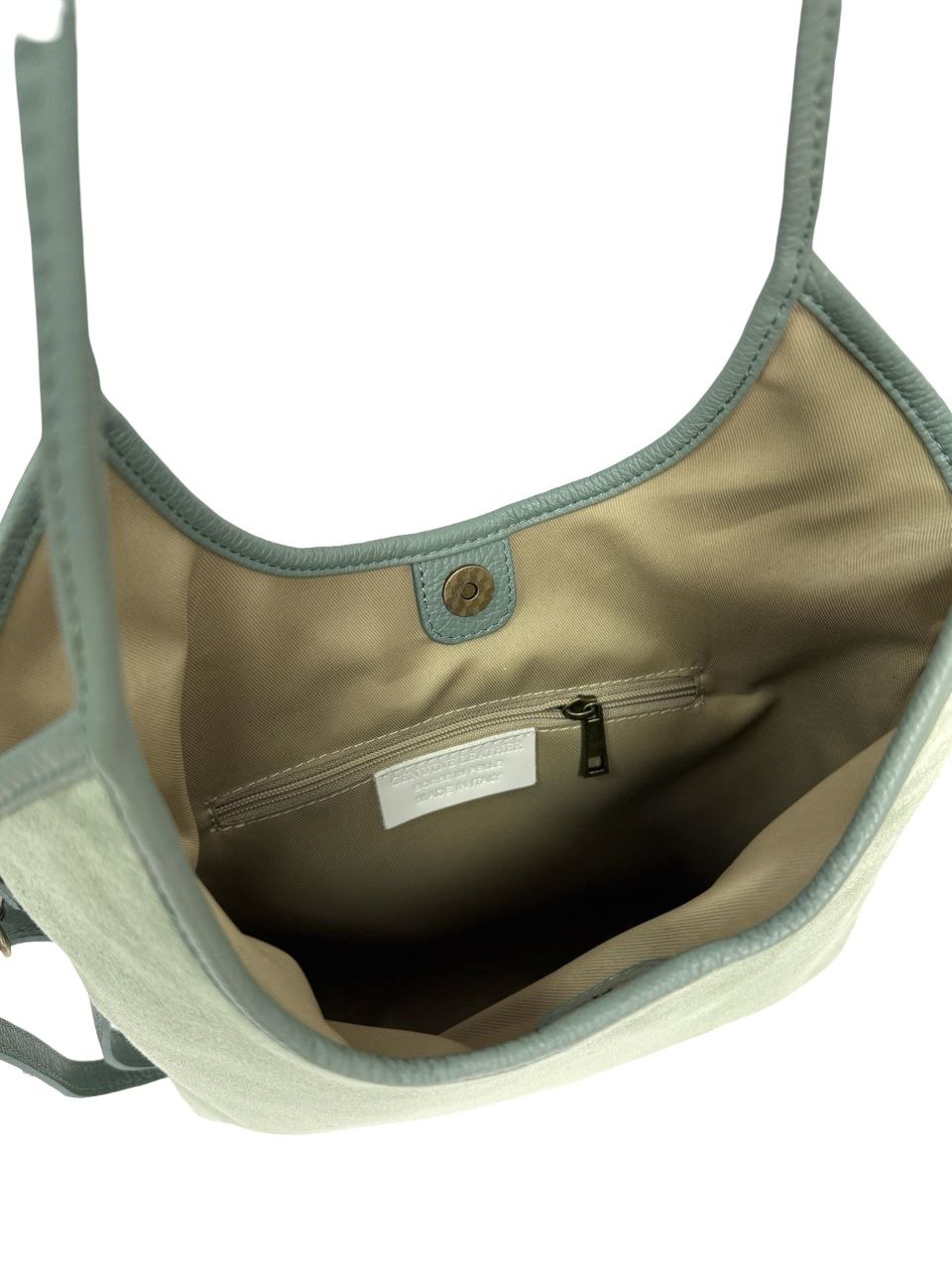 Italian Leather Shopper with Double Handles and Long Strap by Modex™