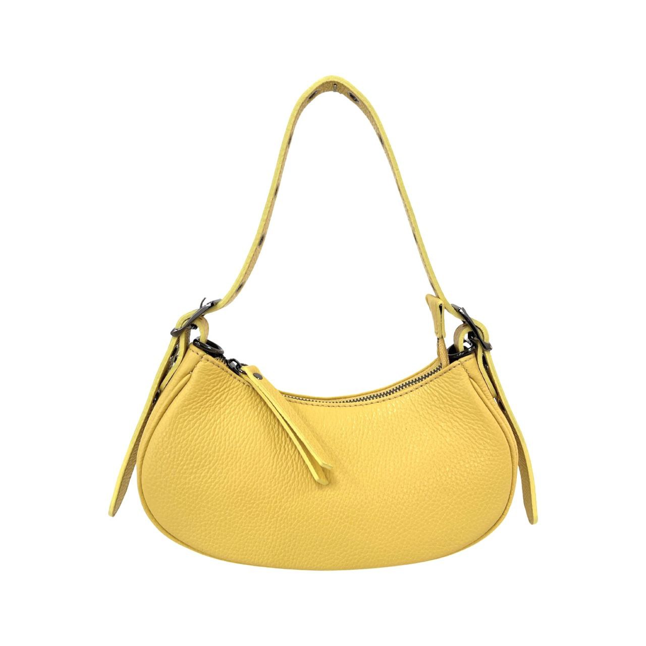 Mini Italian Leather Shoulder Bag with Eyelet Strap by Modex™