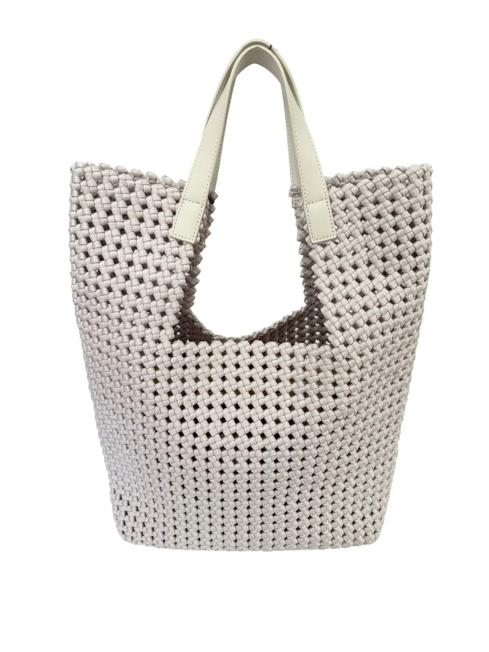 Handwoven Italian Leather & Nylon Shopper Bag by Modex™