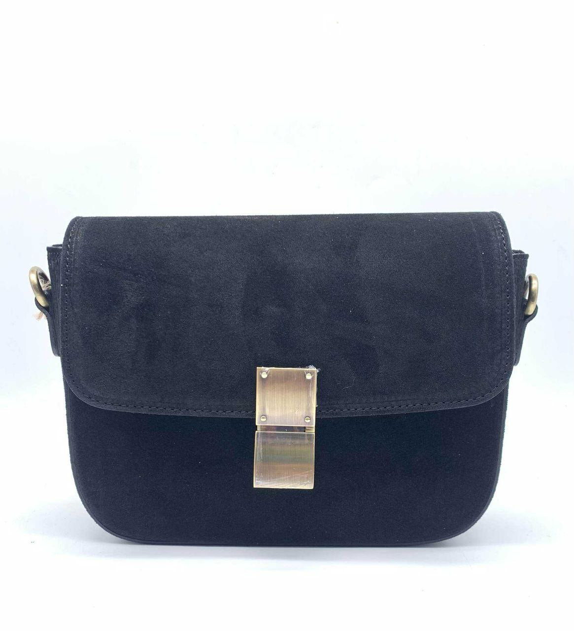 Italian Leather Crossbody with Metal Lock — Modex™