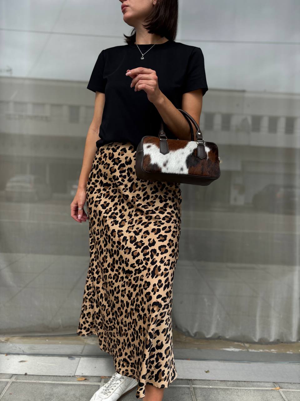 Hair-On Italian Leather Top-Handle Bag — Compact Statement