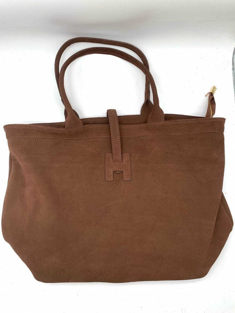Suede Top-Handle Bag with Knot Detail