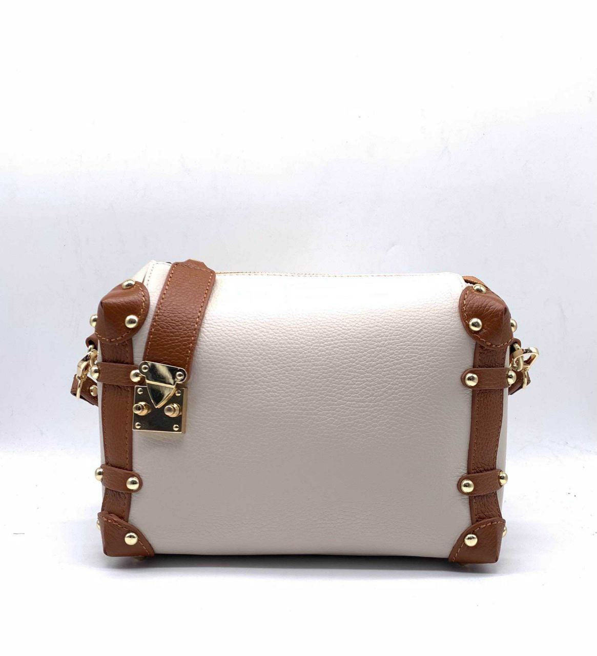 Studded Trunk Crossbody — Genuine Leather