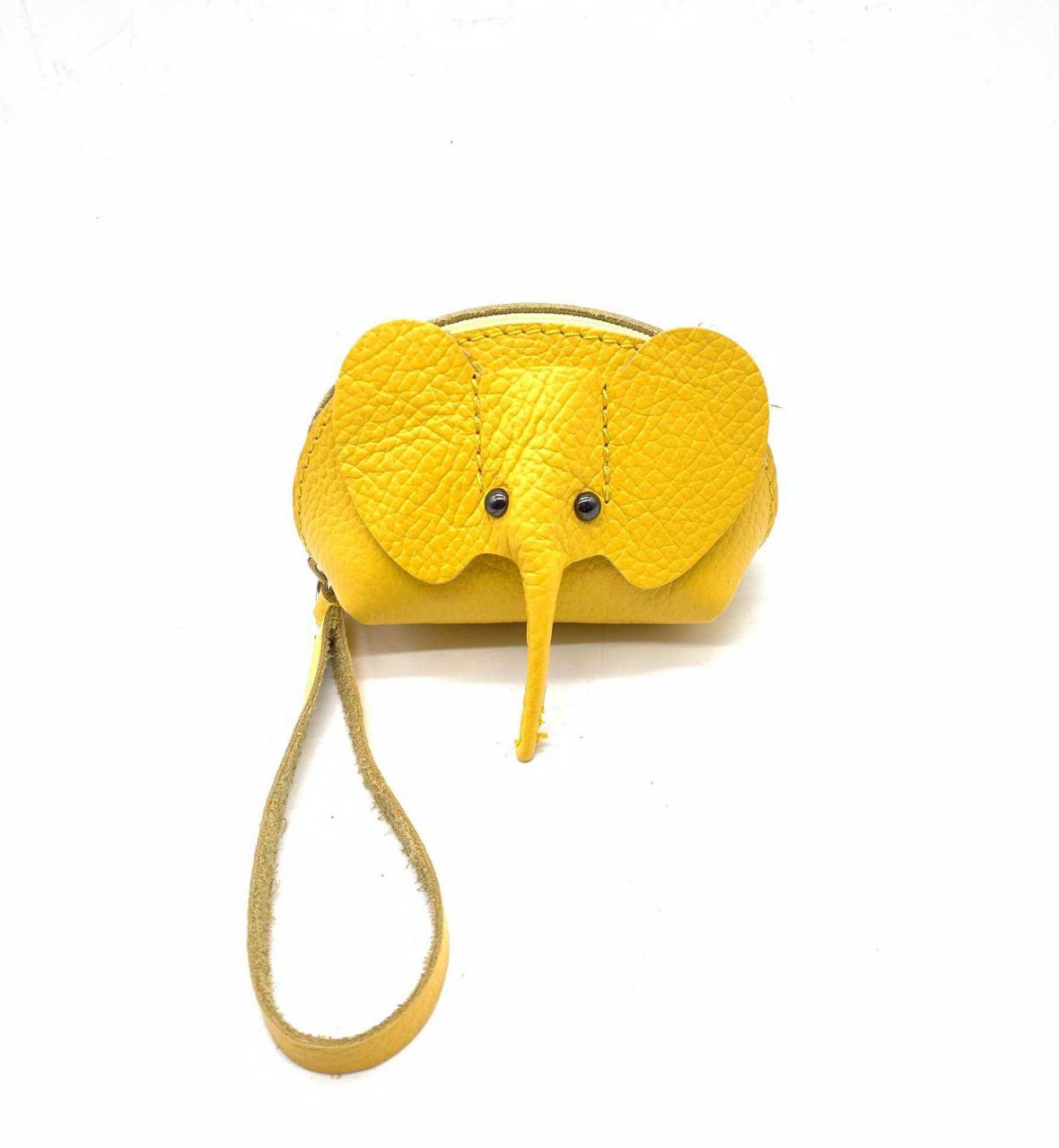 Italian Leather Elephant Coin Purse Wristlet by Modex™
