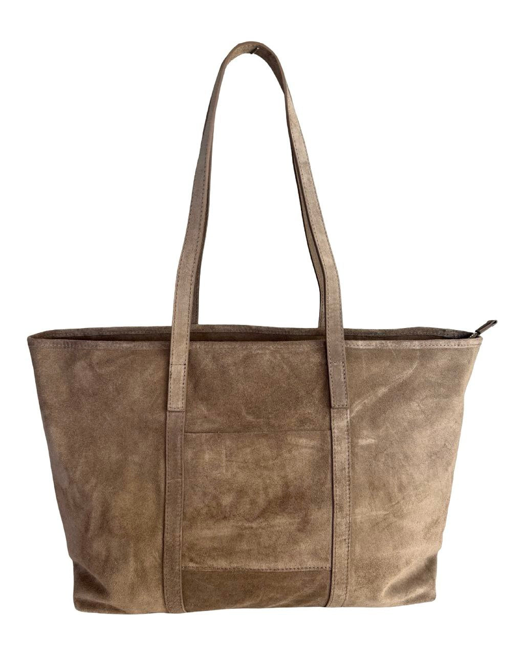 Italian Suede Shopper — spacious & lightweight