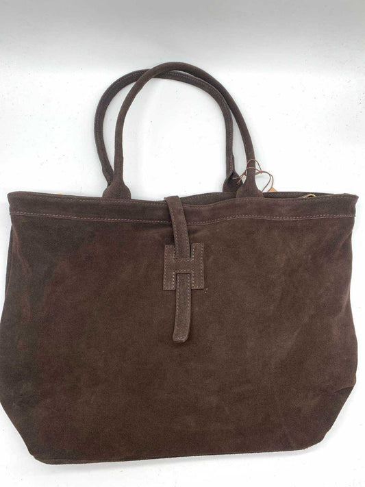 Suede Top-Handle Bag with Knot Detail