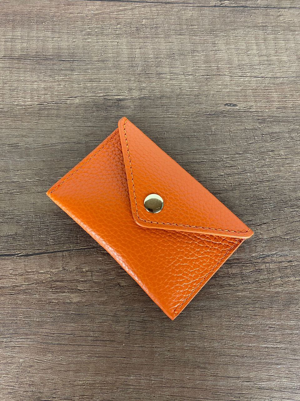 Mini Envelope Card Holder — Genuine Leather
