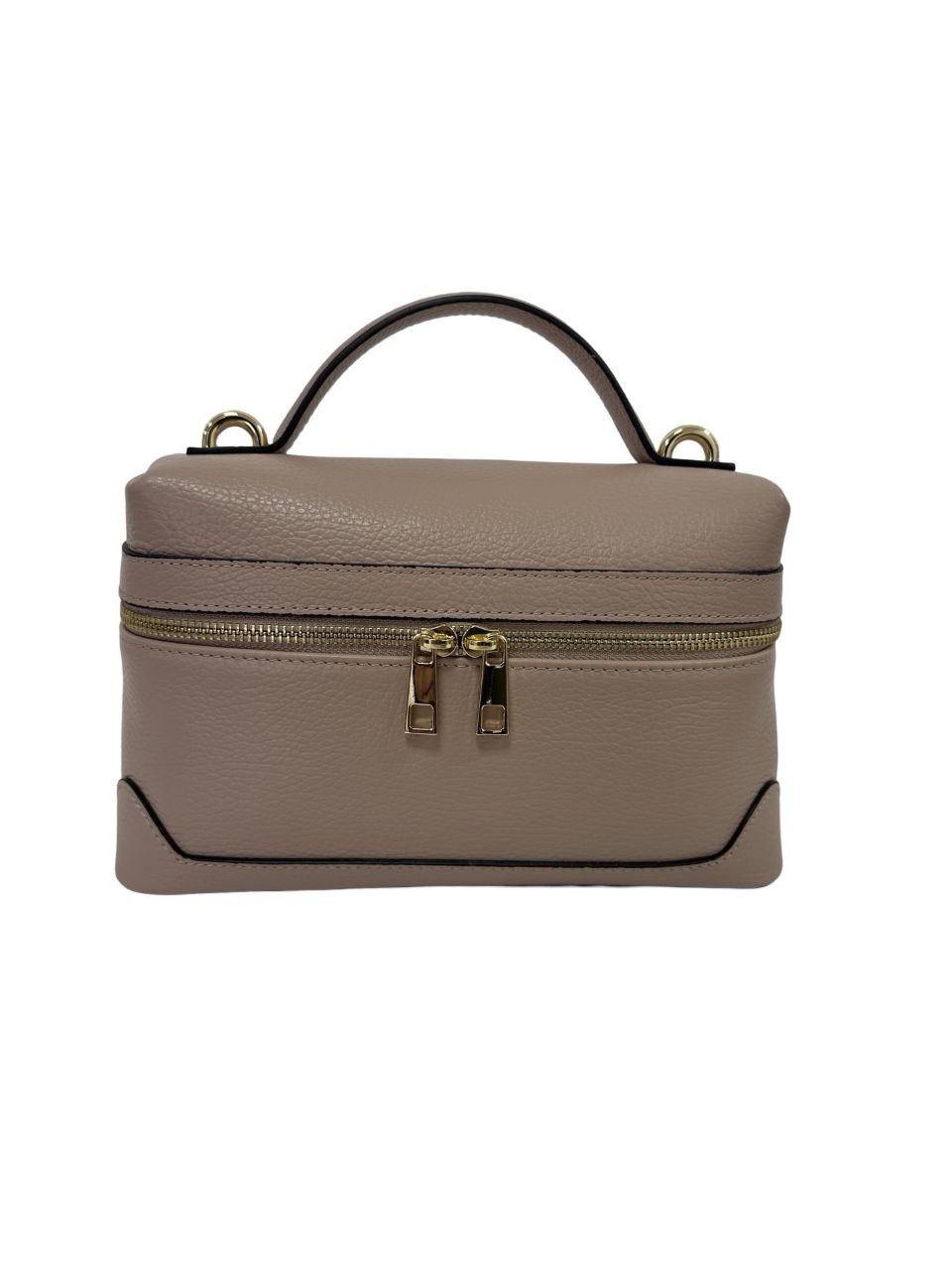 Compact Leather Top-Handle Crossbody