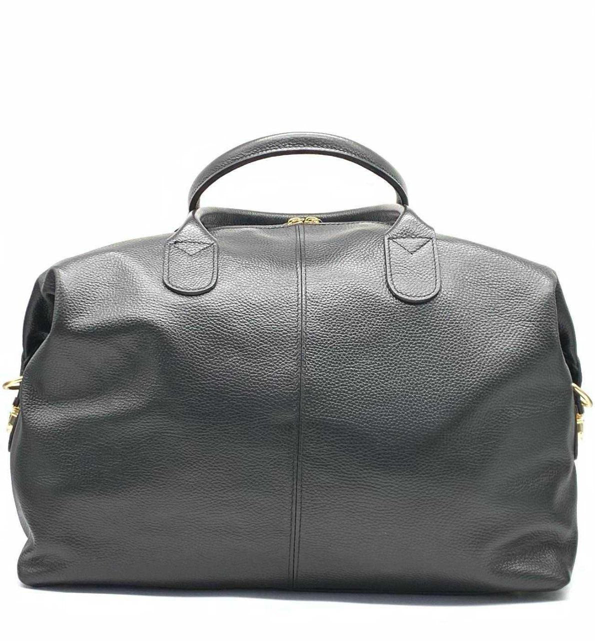 Leather Weekender Duffel with Shoulder Strap