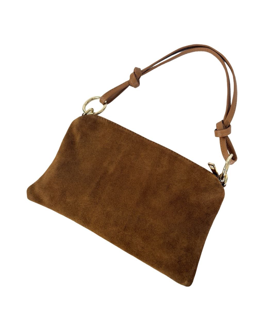 Compact Italian Leather Bag with Straps by Modex™