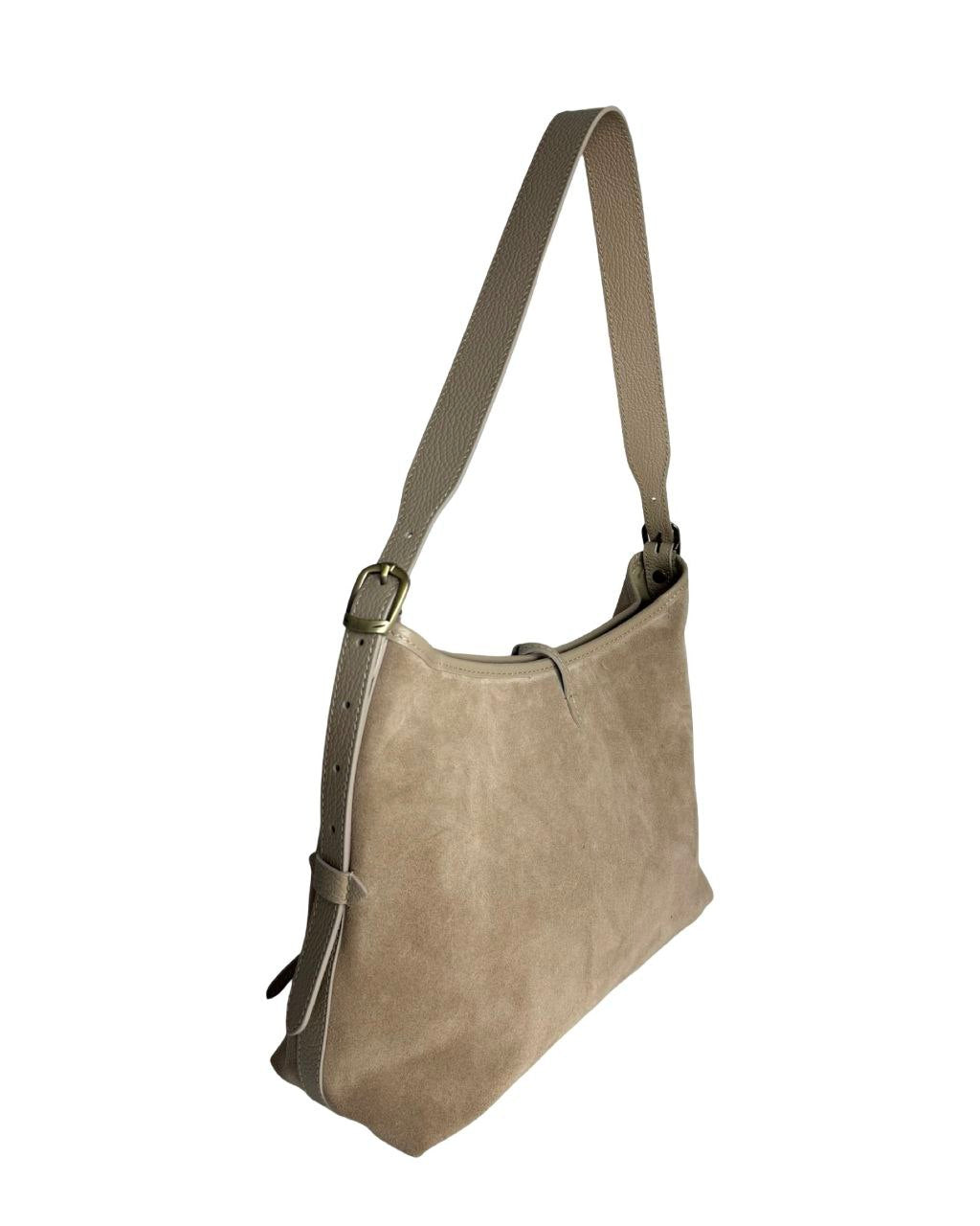 Structured Italian Leather Shoulder Bag with Adjustable Strap by Modex™