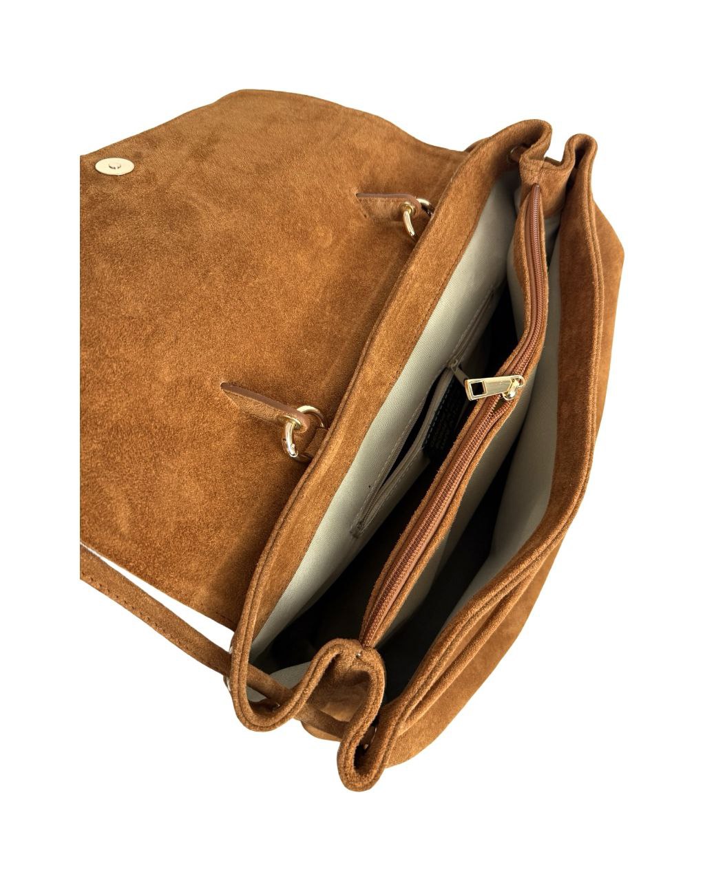 Italian Leather Briefcase-Style Bag with Decorative Closure by Modex™