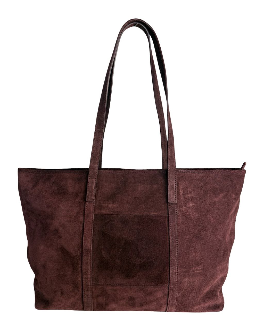 Italian Suede Shopper — spacious & lightweight