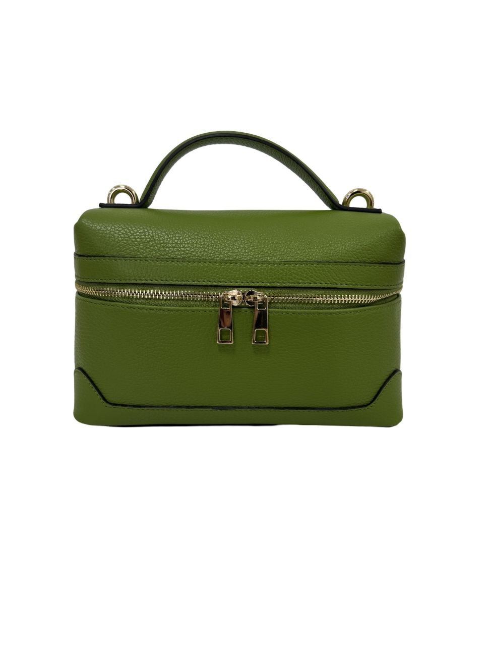 Compact Leather Top-Handle Crossbody