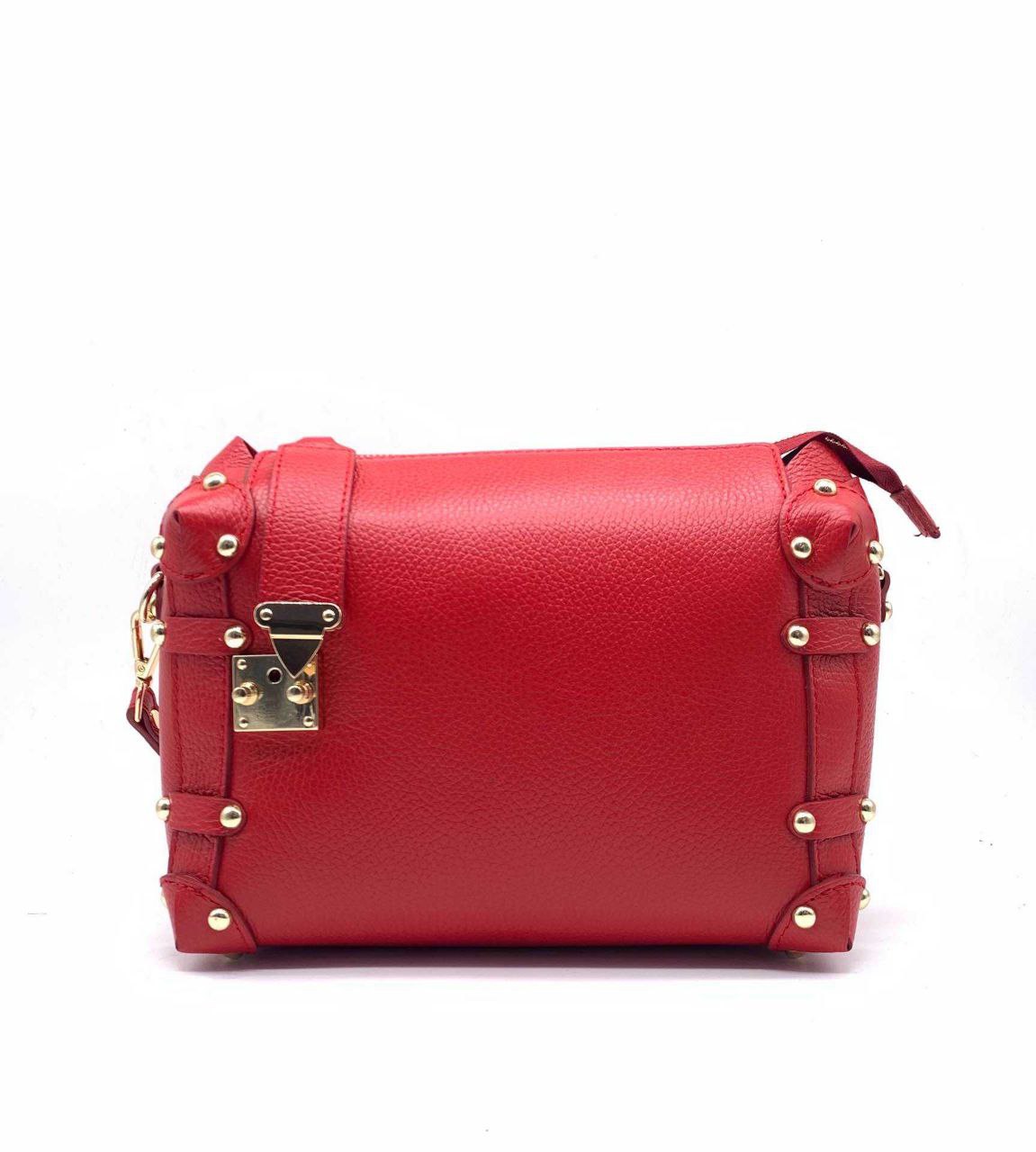 Studded Trunk Crossbody — Genuine Leather