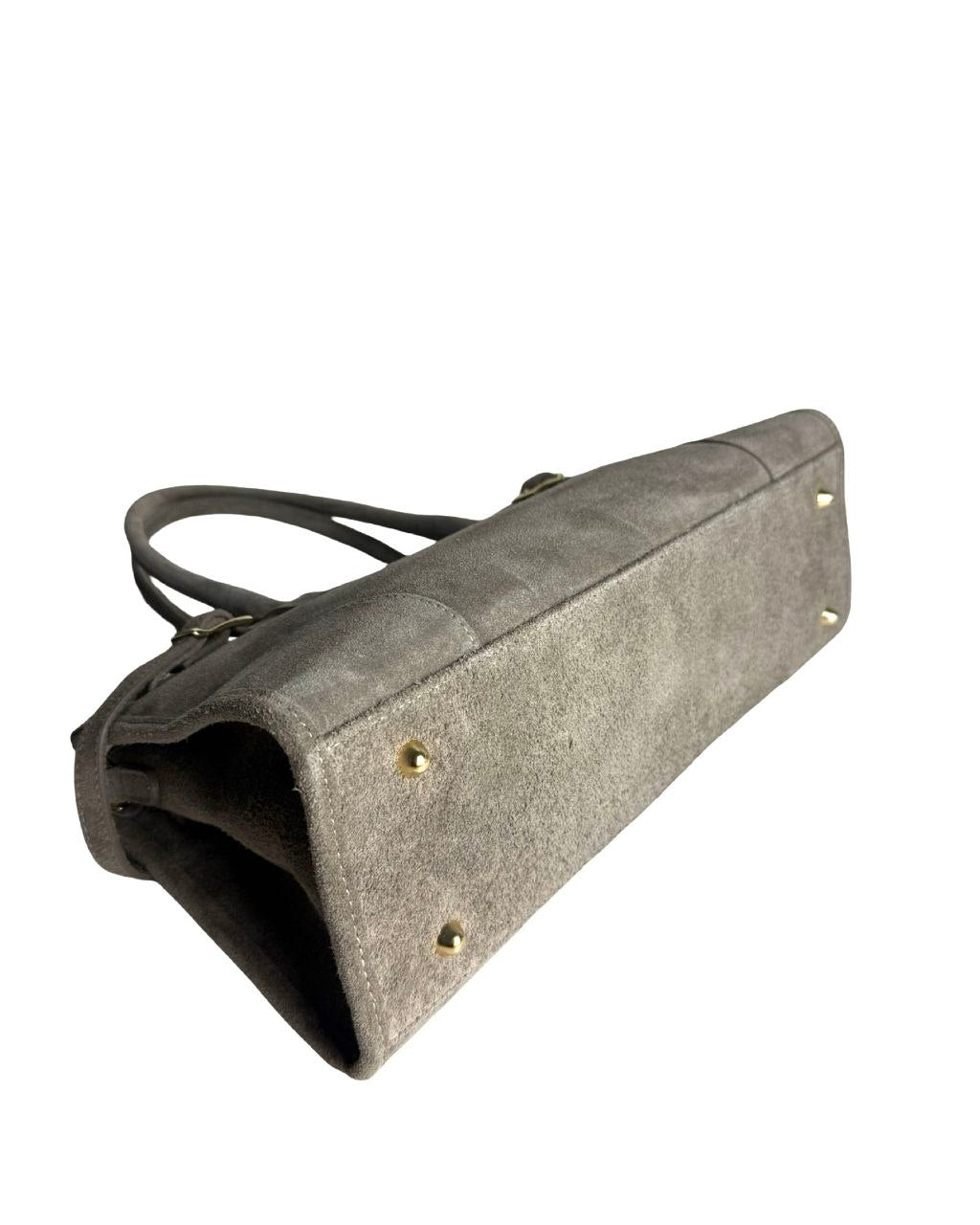 Elongated Suede Shoulder Bag