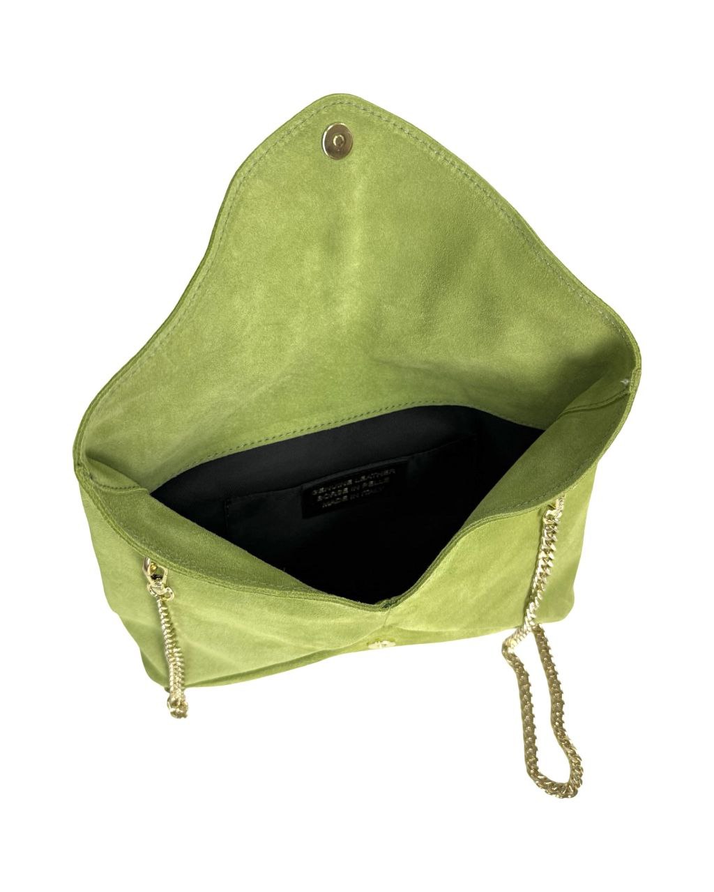 Italian Leather Envelope Bag with Chain Strap by Modex™