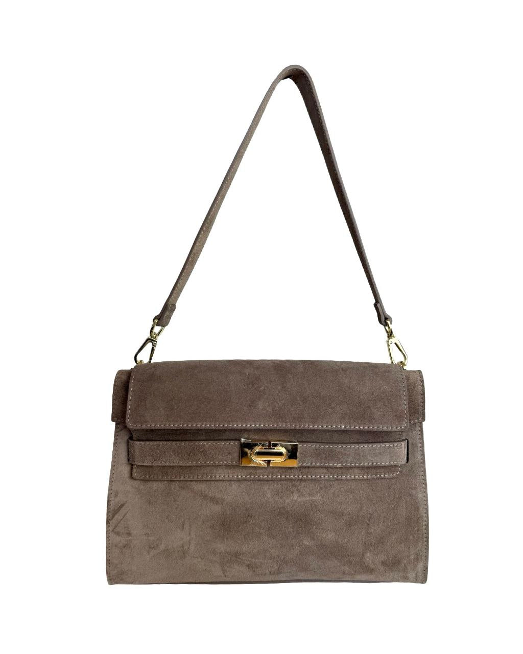 Italian Suede Shoulder/Clutch — refined and versatile
