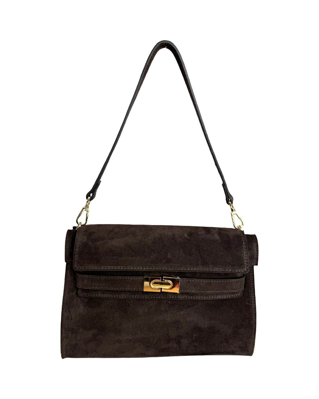 Italian Suede Shoulder/Clutch — refined and versatile